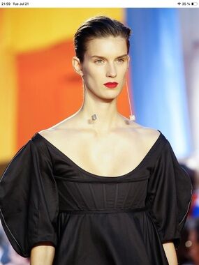 Old Celine Black runway iconic corset top